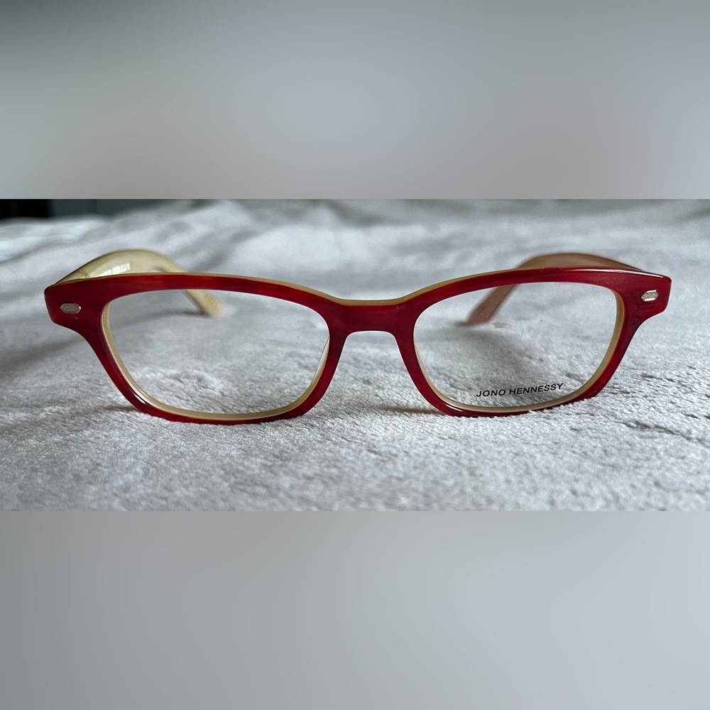 Rare Authentic Jono Hennessy 8123 C394 Red Frames Glasses RX-able